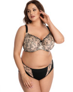 Σταθερό Σουτιέν για Μεγάλο Στήθος – Tattoo Μαύρο | Plus Size